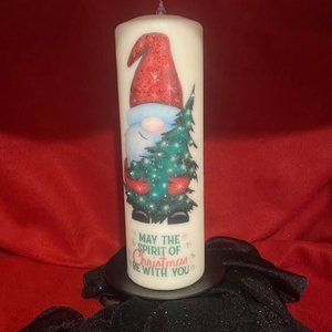 Large Christmas Candle - 9 x 3 inches